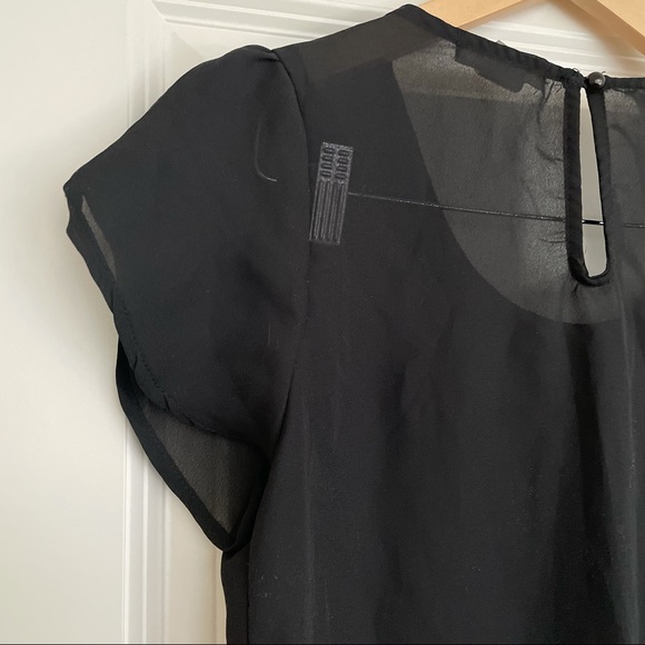 Agaçi Black top with embellished collar - Picture 4 of 6